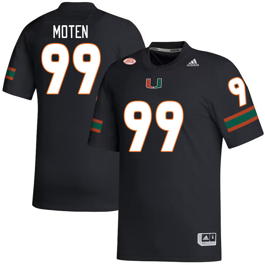 Men #99 Ahmad Moten Miami Hurricanes College Football Jerseys Stitched-Black